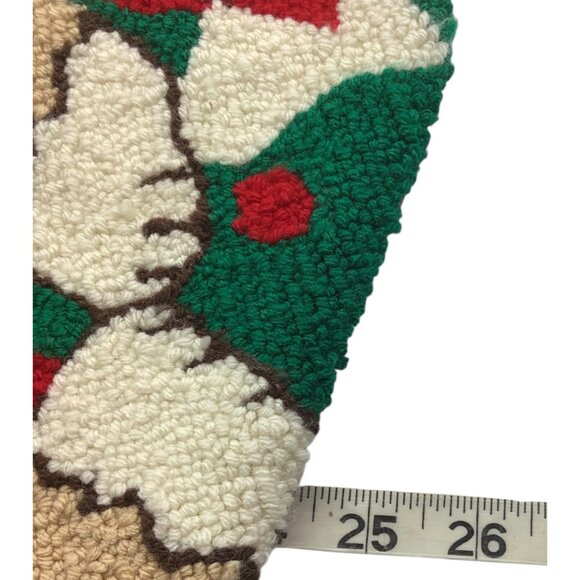 Boxer Dog Christmas Stocking Bells Crystal Snow Hooked Yarn Hanging Tail - Picture 3 of 3